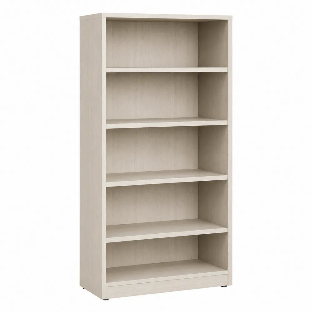 Tall 5-Shelf Bookcase MDF Light Oak 180cm x 80cm x 25cm