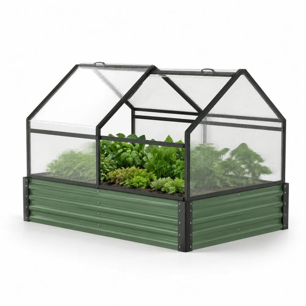 Polycarbonate Mini Greenhouse with Steel Frame 120cm x 60cm x 60cm