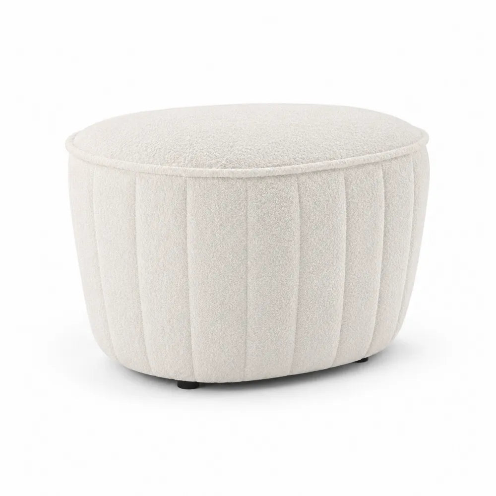 Round Ottoman Polyester Fabric 45cm