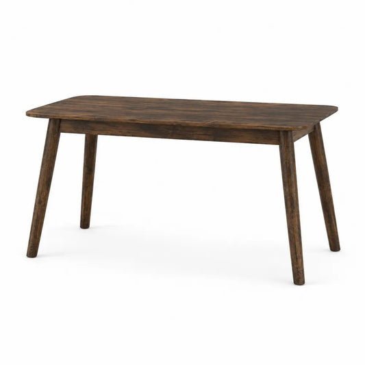 Rectangular Oak Wood Dining Table 120cm Dark Brown