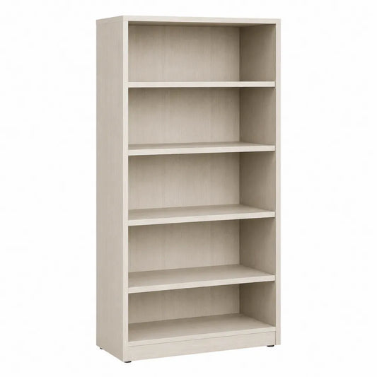 Tall 5-Shelf Bookcase MDF Light Oak 180cm x 80cm x 25cm