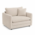 Beige Corduroy Sofa Chair with Cushions